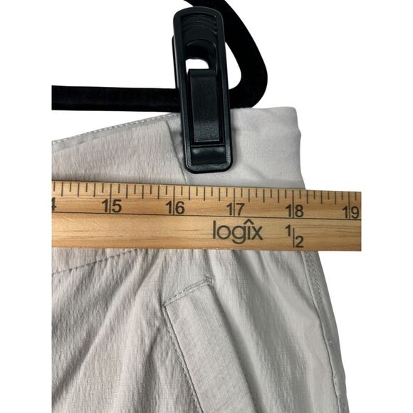 Athleta Trekkie Hike Pants Womens 16 Cream Beige Ripstop Straight Outdoor Hiking - Picture 10 of 14